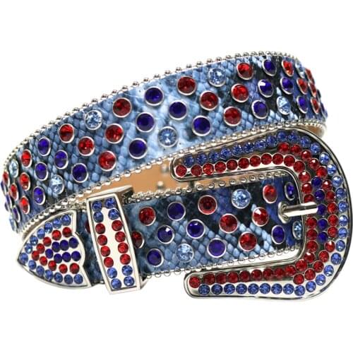 New Fashion Wide Buckle Rhinestones Belt Cowgirl Cowboy High Quality Western Crystal Studded Belt Ceinture Femme Ceinture Homme