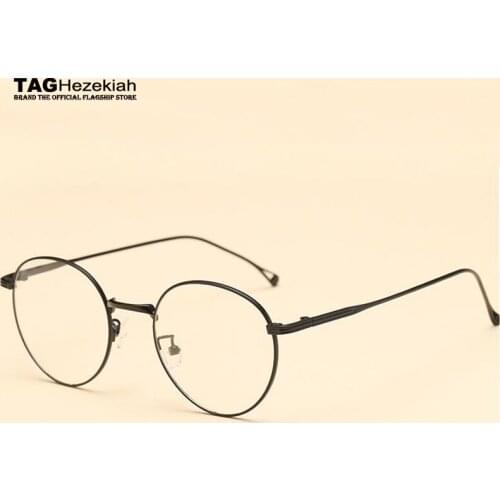 2018 New Metal women Eyewear frames Retro Nerd round optical clear myopia designer brand Glasses frame Men Accessories computer