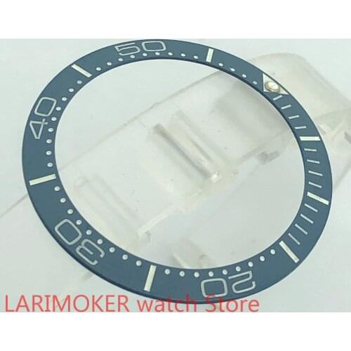 BLIGER brand new high-quality 38mm blue rotating glass bezel, suitable for 40mm mens watch with automatic winding