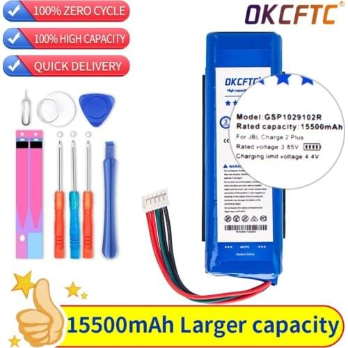 OKCFTC 15500mAh GSP1029102R Battery for JBL Charge 2 Plus,Charge 2+,charge 3 2015 Version P763098