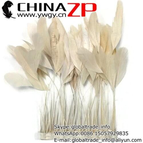 4-6 Inch CHINAZP Factory Wholesale 10yards/lot Fantastic DIY Decorations Dyed Ivory Stripped Rooster Tail Feathers Trim