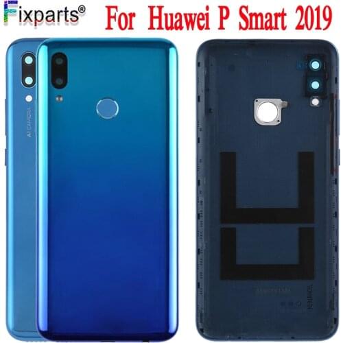 Original For Huawei P Smart 2019 Back Battery Cover POT-LX3 POT-L23 POT-LX1 POT-L21 POT-LX2 Door Housing case Rear Glass parts