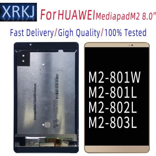 Original New Huawei Mediapad M2 8.0 Inch M2-801L M2-801 M2-801W M2-803L LCD Display Touch Screen Digitizer Assembly + Frame