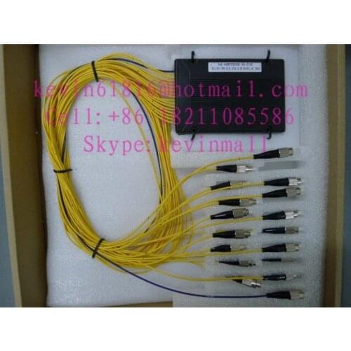 Original ZE Zhongxing Xindi 1x16 PLC siglemode Splitter, Fiber Optic PLC Splitter with FC/PC connector.. FiberCore