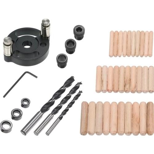 Hole Locator Kit Hole Positioner Tool 6/8/10mm Drill Sleeve Set Woodworking Jig Kit Wood Pocket Hole Drilling Woodworking Guide