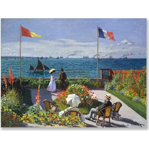 Flower Poster Print Mural Living Room Canvas Painting Reproduction Modern Classical Decorative Painting Garden Sainte-Adresse