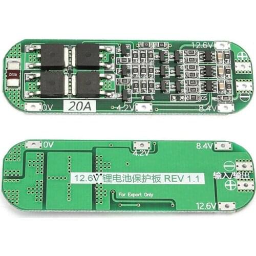 BMS 3 series 12.6V 20A lithium battery protection board (with recovery function-AUTO Recovery)