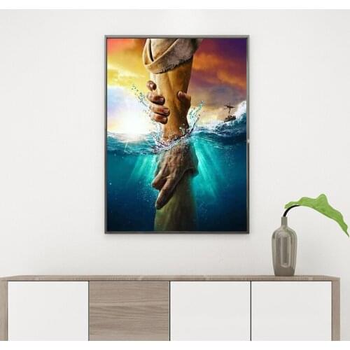 Full Square/Round 5D DIY Diamond Painting hands&sea pictures Of Rhinestones Mosaic Diamond Embroidery wall decoration Kit FG1709