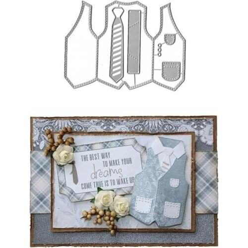 Vest Shirt Shape Cutting Dies For DIY Scrapbooking Cards Metal Carbon Tools Steel Album Decorative Knife Die Stencils 9.3x6.5cm