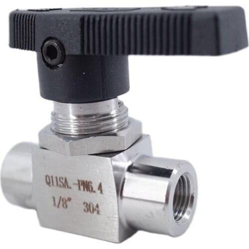 Free ship Ball valve 1/8" 1/4" 3/8" 1/2" 3/4" inch female G thread stainless steel 304 high pressure high temperature ball valve