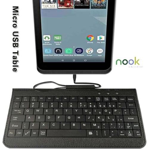 Micro USB Keyboard PU Leather Stand Case for Barnes & Noble NOOK Anti-fall Folding Foldable Computer Case Tablet Accessories