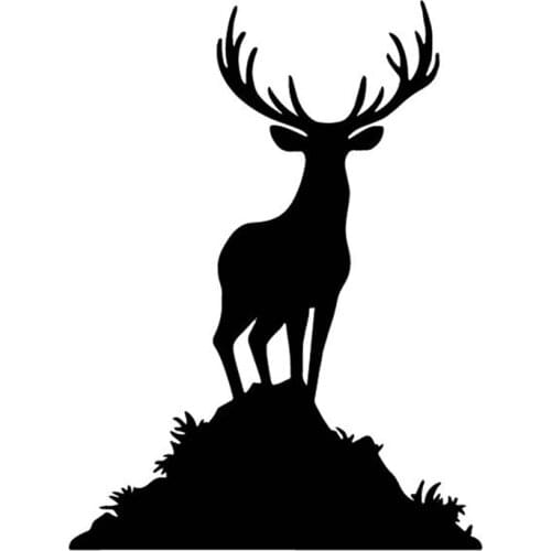 12.8CM*16.9CM Deer Overlook Pattern Car Stickers Car Trunk Vinyl Decal Accessories