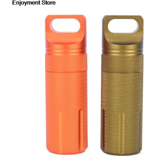 EDC waterproof Survive seal box Container capsule dry bottle case outdoor hike camp medicine match pill holder storage trunk