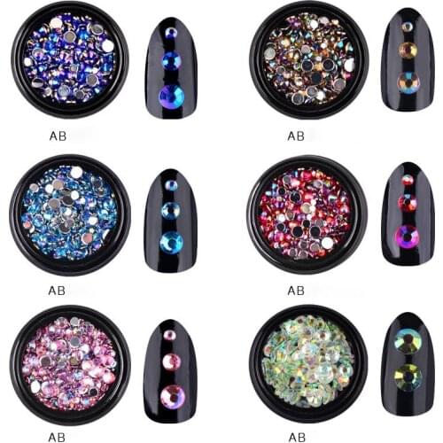 High light AAA Rhinestone Crystal AB Clear Pink Gold Red Blue Color Non Hotfix flatback Rhinestones for Nails 3D nail art gems