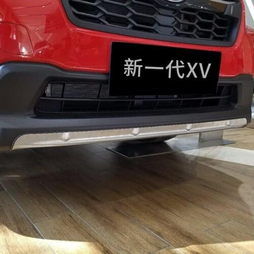 STAINLESS STEEL FRONT LOWER PROTECTIVE BUMPER PLATE TRIM COVER MOLDING GARNISH ACCESSORIES FIT FOR SUBARU XV 2017 2018
