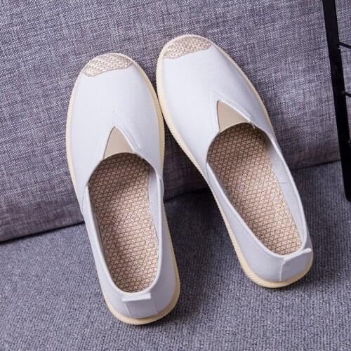 Women Summer Casual Comfort Shoes Printed Striped Canvas Women Loafers Ballet Flats Ladies Flat Shoes Espadrilles Female Shoes