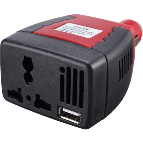 1pc Car Inverter 150W 12V DC to 220V AC Cigarette Lighter Power Supply Inverter Adapter 5V 0.5A USB Charger Port DIY Accessories