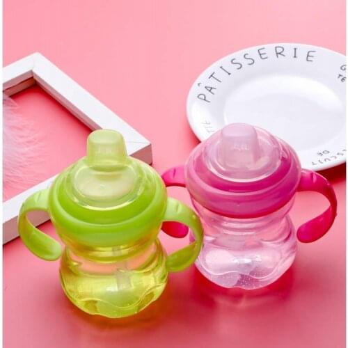 280ml Safety PP Material Children Straw Cup Drinking Bottle with Handles