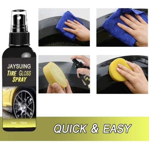 30ML/50ML Car Tire Shine Spray Car Motorcycle General Tire Bright Spray Tire Gloss Spray Auto Waxing Tire Polish Cleaner TSLM1