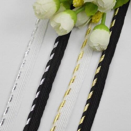 5Meters Gold Silver Piping Lip Cord Trim Pillow Cushion Trim Upholstery Black White Edging Ribbon DIY Sewing Supplies Material