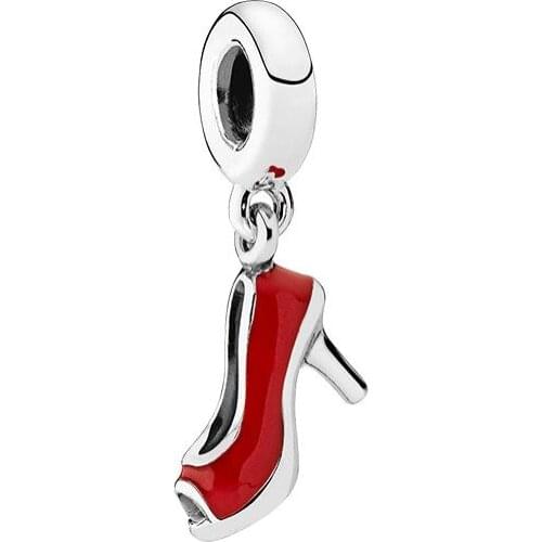 5 pieces of enamel high-heeled shoes charm making handmade DIY jewelry craft accessories womens shoes pendant
