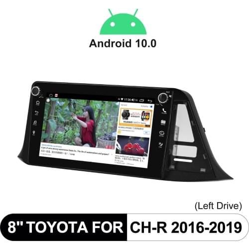 8” Android Multimedia 1 din Car Radio Stereo Bluetooth For 2016-2019 Toyota CH-R Audio System With 4GB Ram 64GB Rom Left Drive