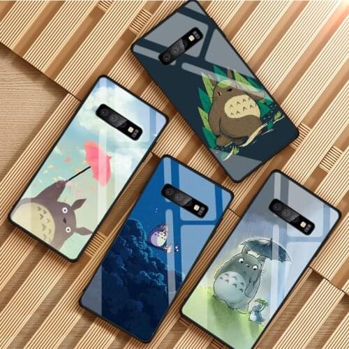 My Neighbor Totoro Tempered Glass Phone Case For Samsung Galaxy S8 S9 S10 S20 PLUS J8 J6 J4 2018 NOTE 8 9 10 Cover Shell