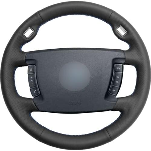 Black Artificial Leather Car Steering Wheel Cover for BMW 730Li 745Li 760Li 2004 730Li 740Li 750Li 760Li 2005 755ih