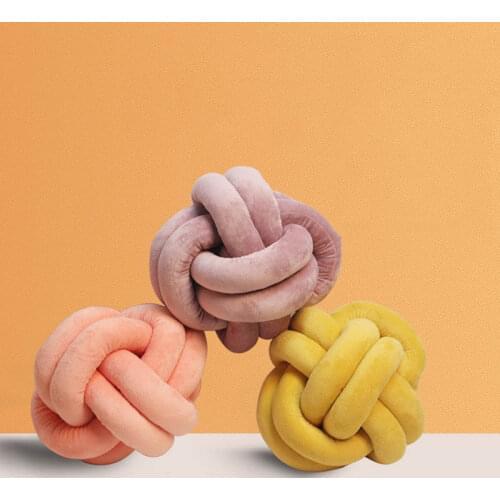 Shaped Knotted Plush Spherical Throw Pillow Waist Back Cushions Home Sofa Bed Decoration Dolls Toys For Kids 18cm/30cm/25cm