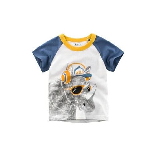 Childrens T Shirt Summer Boys Cartoon Short Sleeve T-shirt 2019 New 3 4 5 6 7 8 9 Years Children Clothes Kids Costume Wholesale