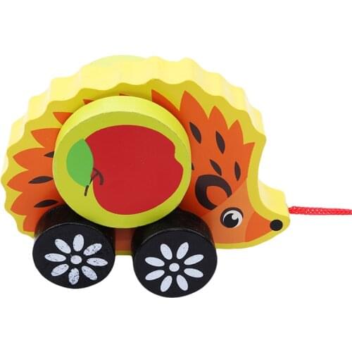 Hedgehog Snail Toddler Cart Children Early Education Puzzle Baby Toddler Creative Drag Pull Cable Toy Novelty Interesting Toys
