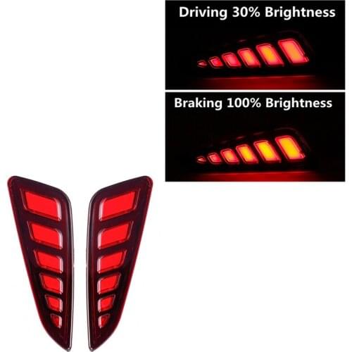 DHBH-2PCS Car Brake Lights Modificated LED Rear Fog Lamps for Toyota C-HR 2016-2019