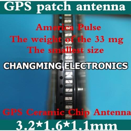 GPS patch antenna Small size 1.6*3.2*1.1mm 1.575GHz GPS Ceramic Chip Antenna(working100%FreeShipping)10PCS