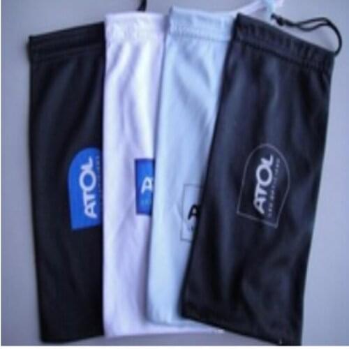 Custom 9*18cm microfiber glasses drawstring bags jewelry packaging pouch for glasses eyewear storage