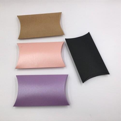 Pillow Candy Box Paperboard Candies Capacity Wedding Decoration Sweets Gift Pouch Colorful 12.5x7.5x2cm 50Pcs/Lot