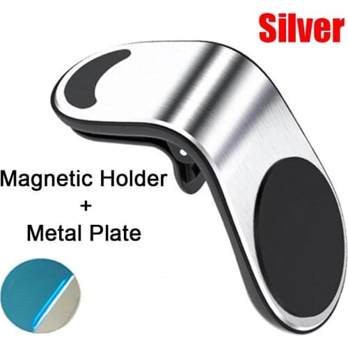 L-Type Magnetic Phone Holder in Car Smartphone Phone Holder Suit to All Model Cellphone Stand Clip for Mount Car Magnetic