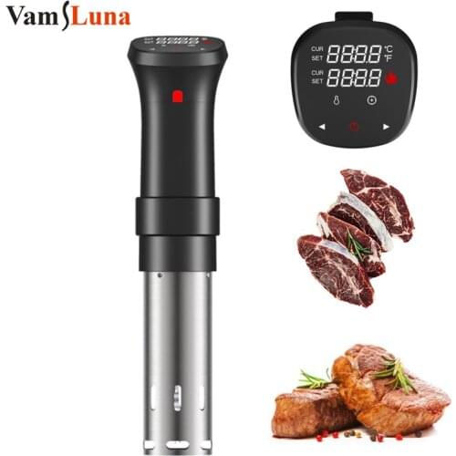 Stainless Steel 1100W Slow Sous Vide Cooker, Accurate Immersion Circulator Cooker with Large LCD Display Time and Temp Control