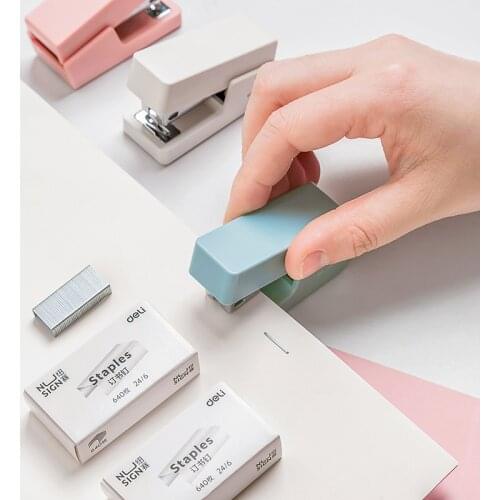 Mohamm 1PC Mini Kawaii Simplicity Stapler Stationery School Supplies