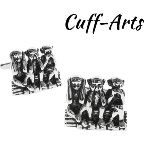 Mens Cufflinks Three Monkeys Cufflinks Gifts for Men Gemelos Les Boutons De Manchette by Cuffarts C10534