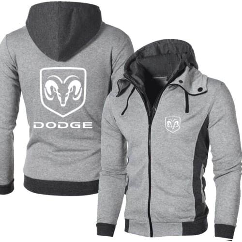 2021 New Spring Autumn Mens Dodge Logo Hoodies Outdoor Casual Male Jackets Warm High Quality Harajuku Sweatshirts