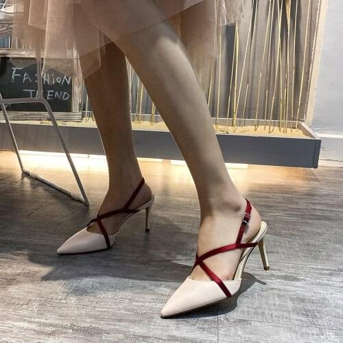 Spring and Summer 2020 New Products Cross-tipped Single Shoes Female Baotou Fairy Sandals