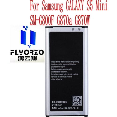 New High Quality 2100mAh EB-BG800BBE Battery For Samsung GALAXY S5 Mini SM-G800F G870a G870W Mobile Phone