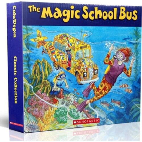 3-9 year 6 book/set Children English story book Magic School Bus English picture book Hand painted Book English Enlightenment