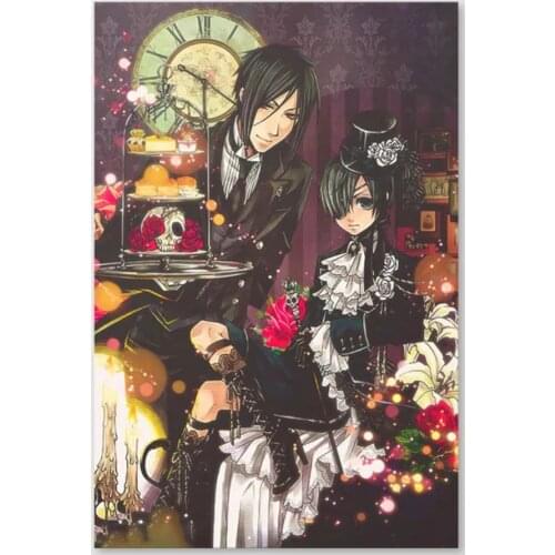 Print Painting Modular Picture Kuroshitsuji Black Butler Anime Japan Canvas Wall Art Home Decor Modern Bedside Background Poster
