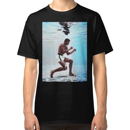 Muhammad Ali Underwater MenS Black Tees Shirt Clothing Cotton Tee Shirts for Men Tee Shirt Short Sleeve Tops Hip Hop Clothes