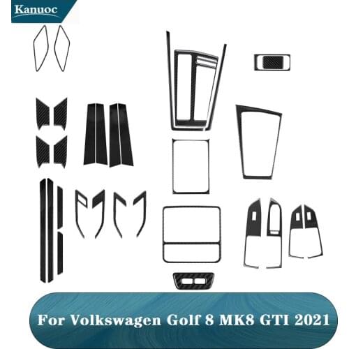 For Volkswagen VW Golf 8 MK8 GTI 2021 Car A Column Horn Panel Trim Decal Carbon Fiber Sticker Styling Accessories