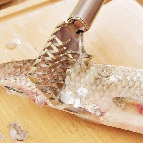 Fish Skin Brush Scraping Fishing Scale Brush Graters Kitchen Tools Fast Remove Fish Knife Cleaning Peeler Scaler Scraper
