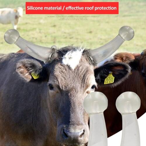 Silicone Horn Protective Sleeve Rounded Corner Silicone Calf Bull Horn Anti-combat Protective Cover Protector Farm Accessories
