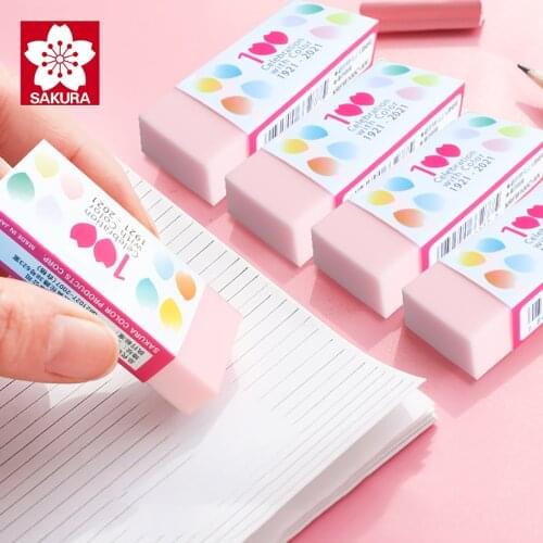 Japan SAKURA Cherry Blossom 100th Anniversary Limited Eraser Clean And Good-Looking Common Art Sketch Painting