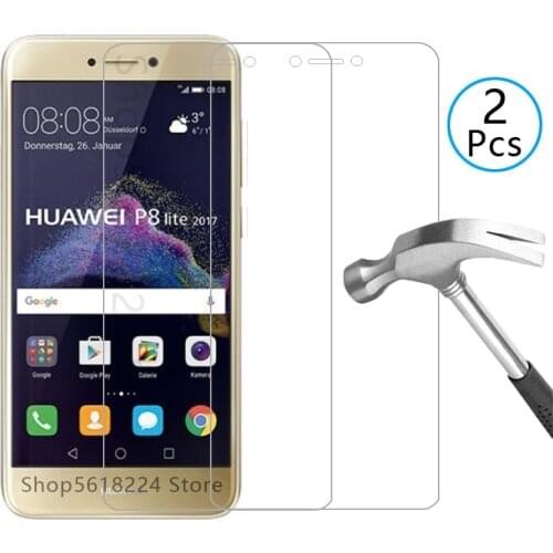 Protective glass for huawei p8 p9 lite 2017 tempered glas on p 8 9 light p8lite p9lite screen protector film huawey huwei hawei
